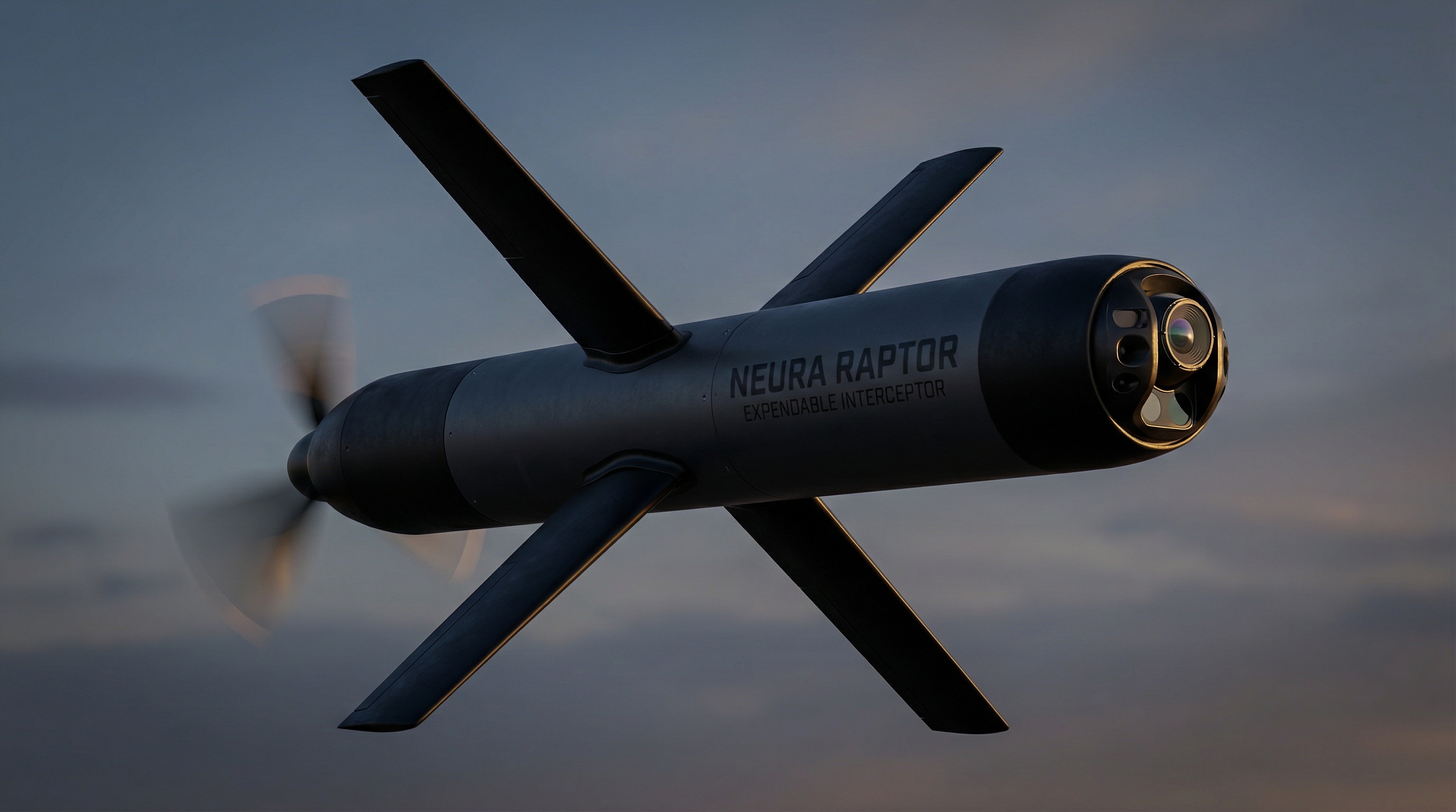 Neura Raptor interceptor in flight